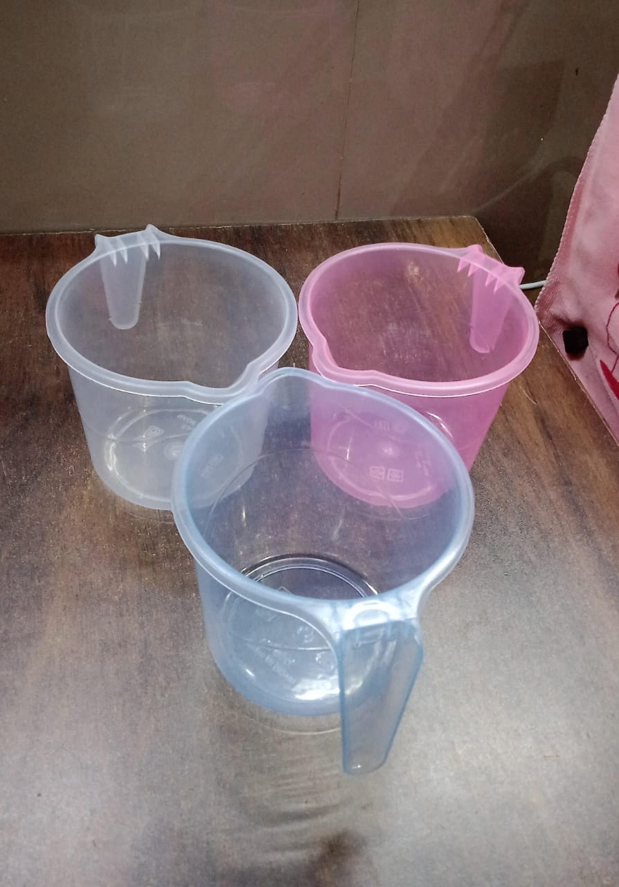Plastic Round Transparent Bath Water Mug (1 Pc / 1200 ML / Mix Color) Plastic Round Transparent Bath Water Mug (1 Pc / 1200 ML / Mix Color)